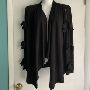 August Silk Watefall Sweater with Now Accents EUC